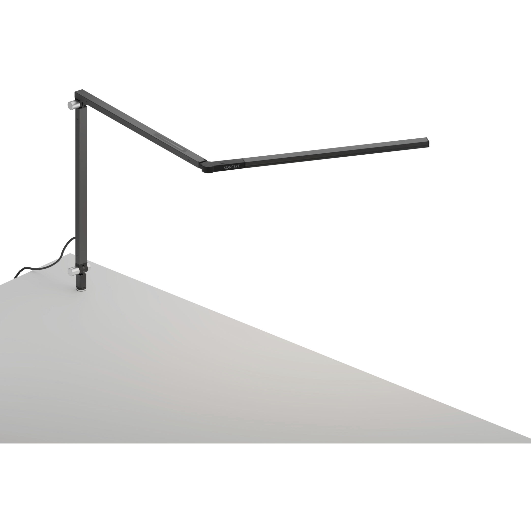 Z-Bar Mini 12.7 inch 5.00 watt Metallic Black Desk Lamp Portable Light, Through-Table Mount